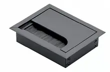 Пропуск для кабеля Merida 80х100, черный — купить оптом и в розницу в интернет магазине GTV-Meridian.
